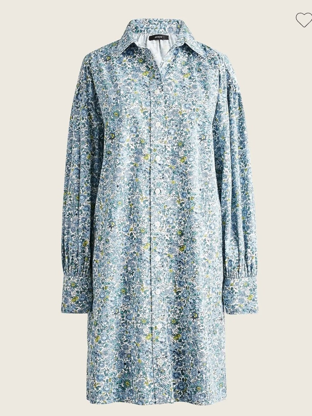 J. Crew Puff-sleeve Cotton Poplin Mini Shirt Dress In Blooming Floral Sz XXS